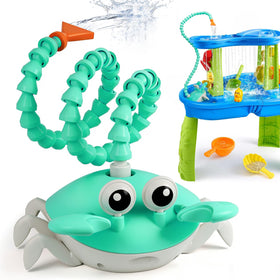 TENGIZUOHZ Water Table Pump front view crab design for interactive play.