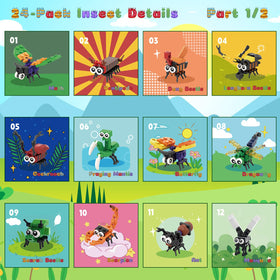 Tenhorses insect firefly pack bright build-and-learn activity for kids.