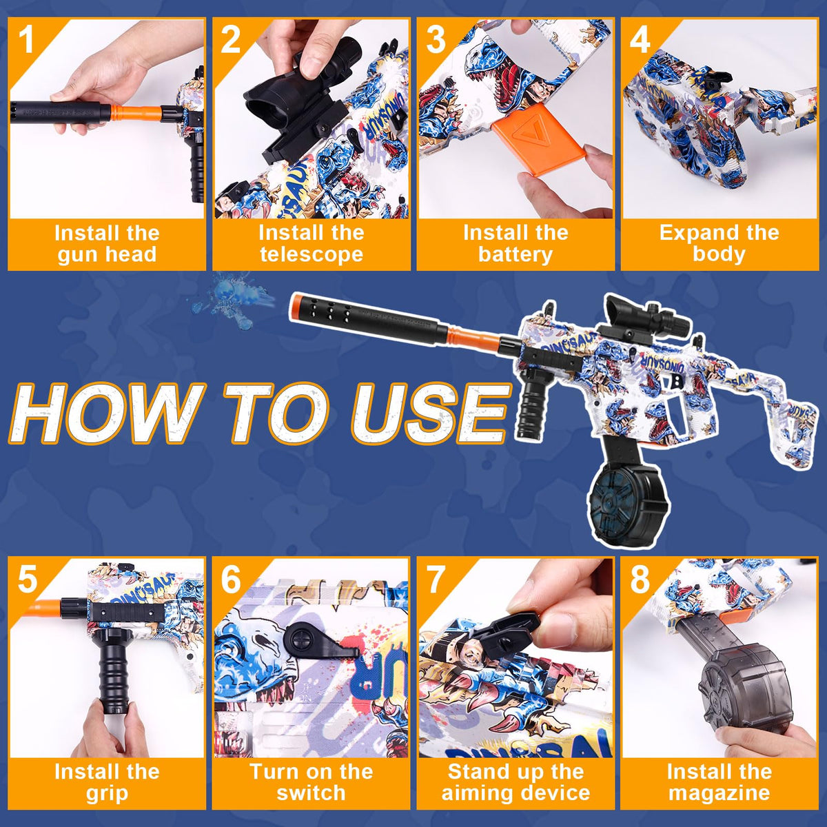 TENTAM Gel Blaster ergonomic handle for better control