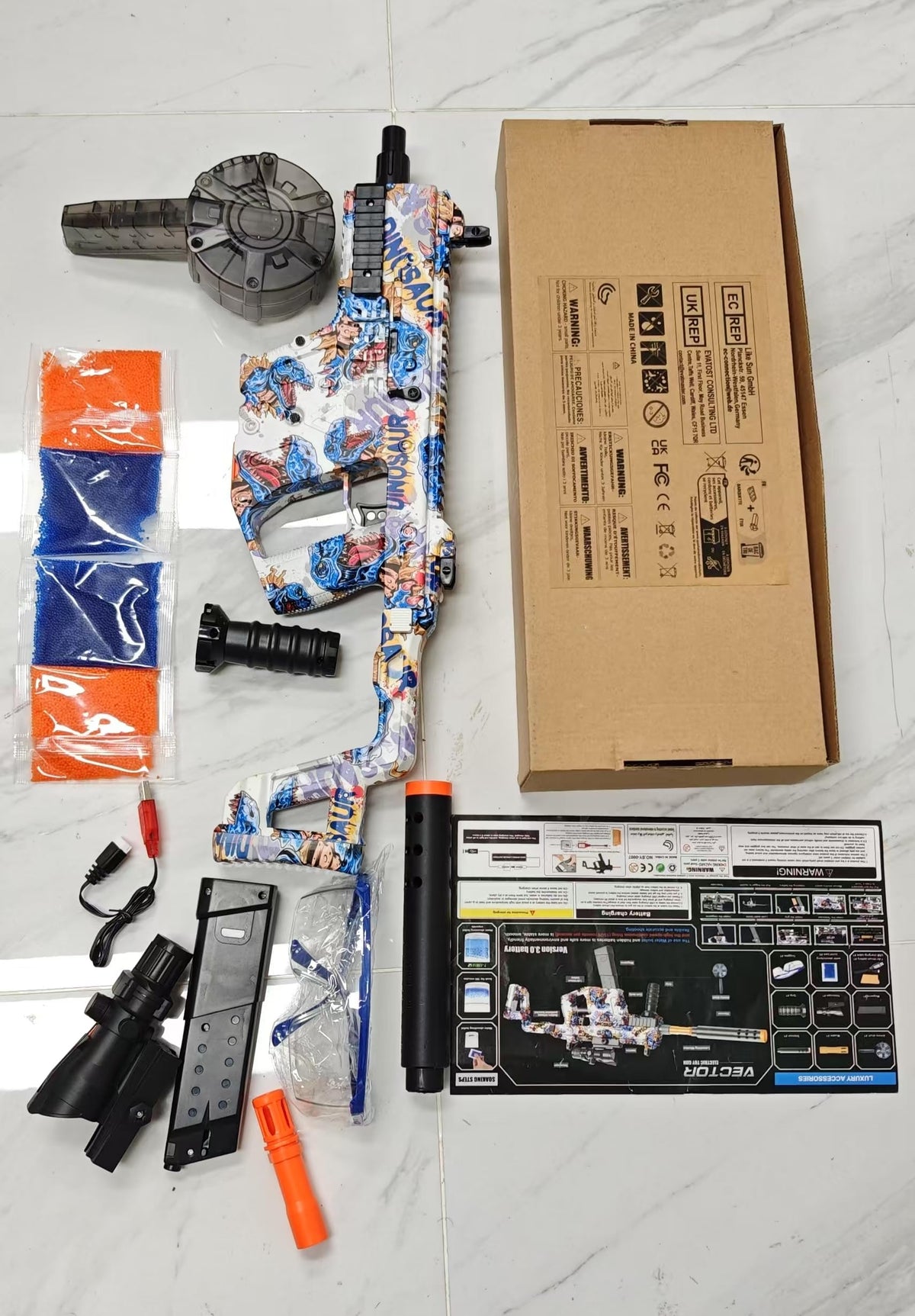 TENTAM Gel Blaster extended barrel boosts accuracy at range
