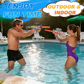 TENTAM Gel Trace Fire Blaster in outdoor action scene for versatile play