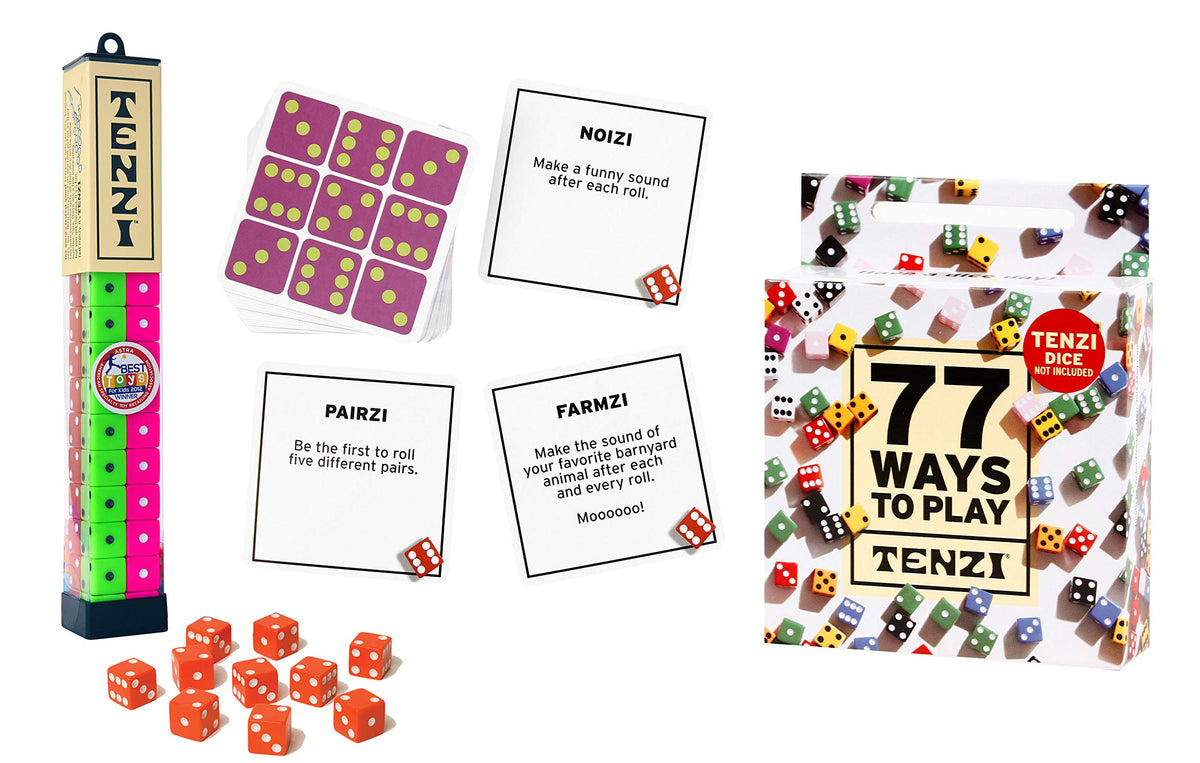 TENZI 77 Ways to Play card set expands game options for spontaneous family game night.