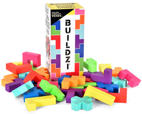 TENZI BUILDZI blocks in a pile support quick-thinking and tactile stacking.