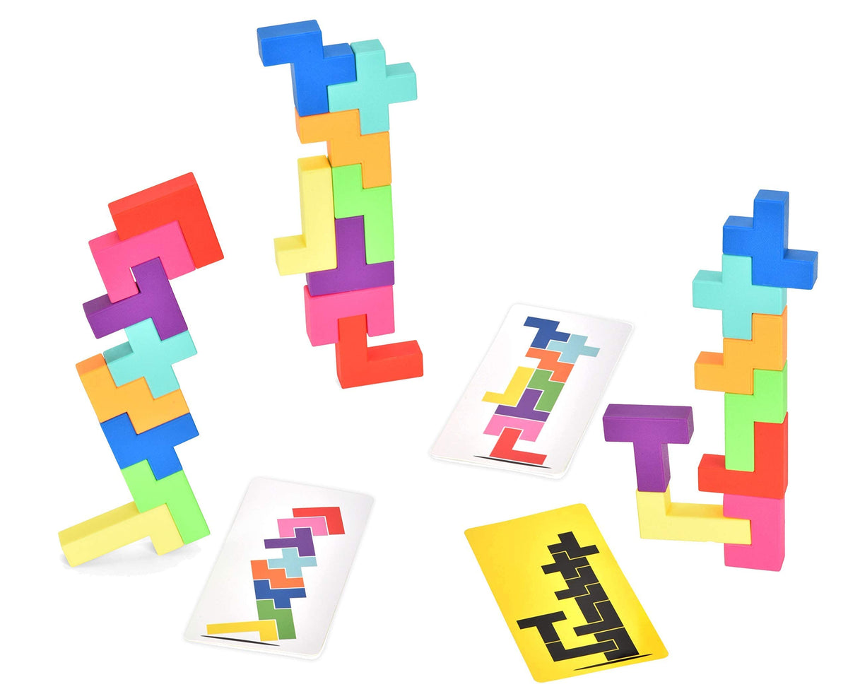 TENZI BUILDZI tower forming promotes teamwork and cooperative problem solving.