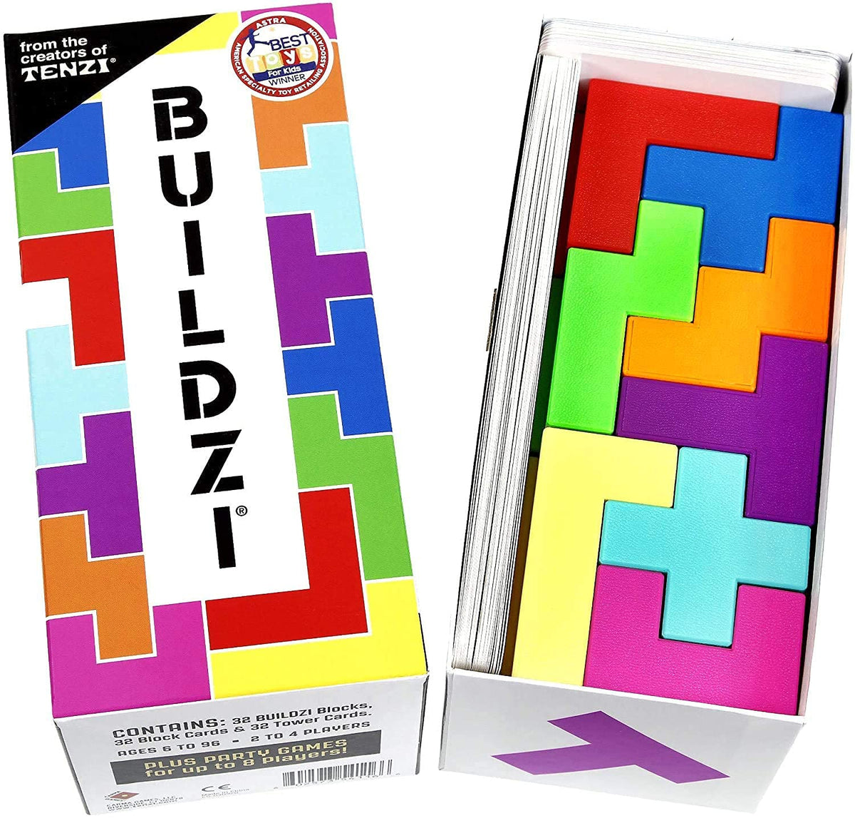 TENZI BUILDZI Tower Cards flipped mid-game spark fast, strategic tower construction.