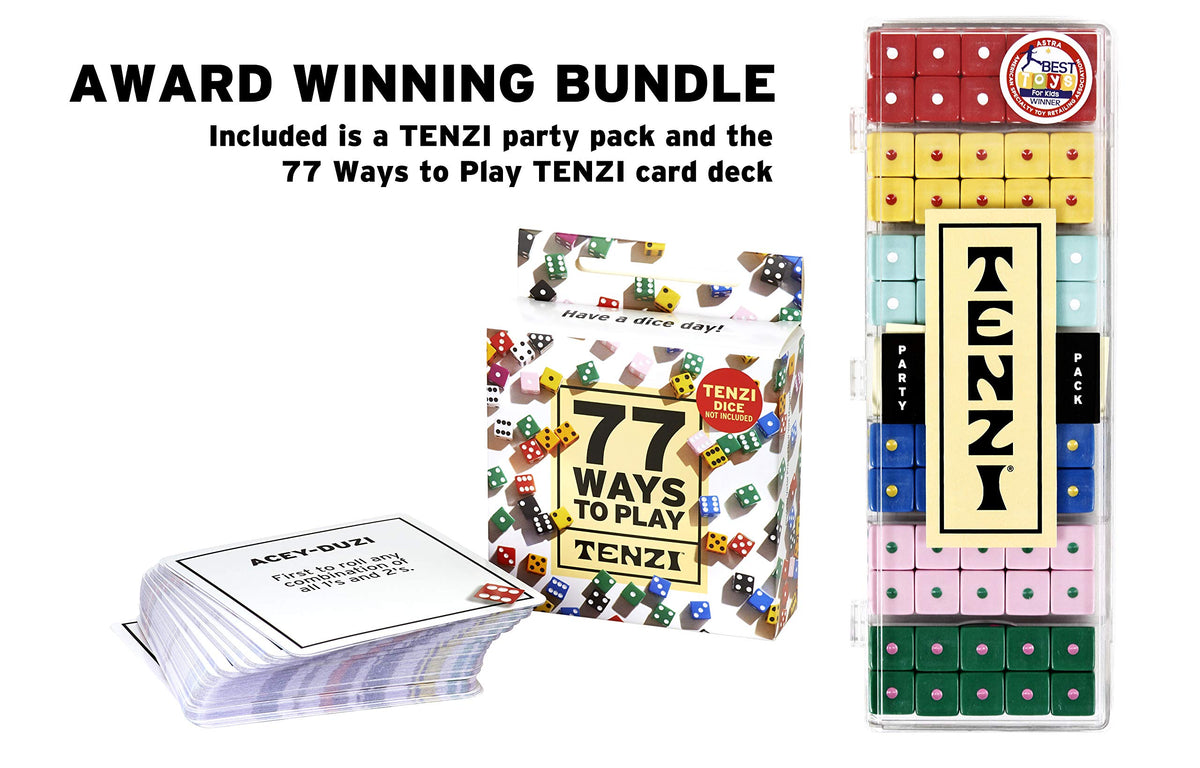 Bright TENZI colored dice sets for quick, inclusive games