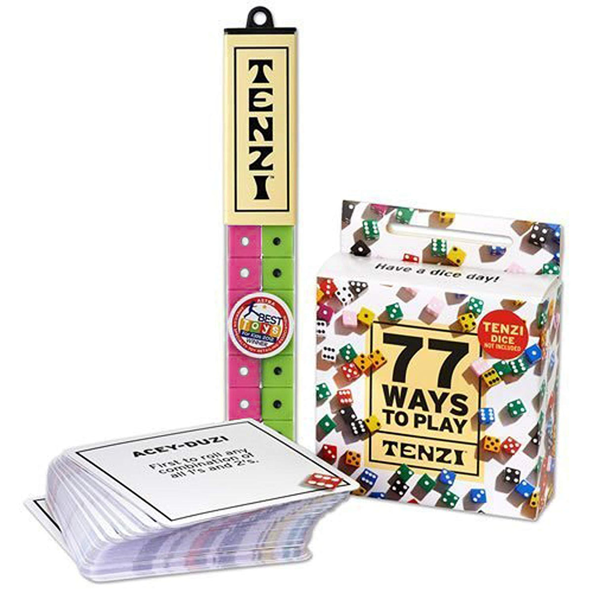 TENZI dice party bundle with four sets of ten dice for fast, family-friendly play.