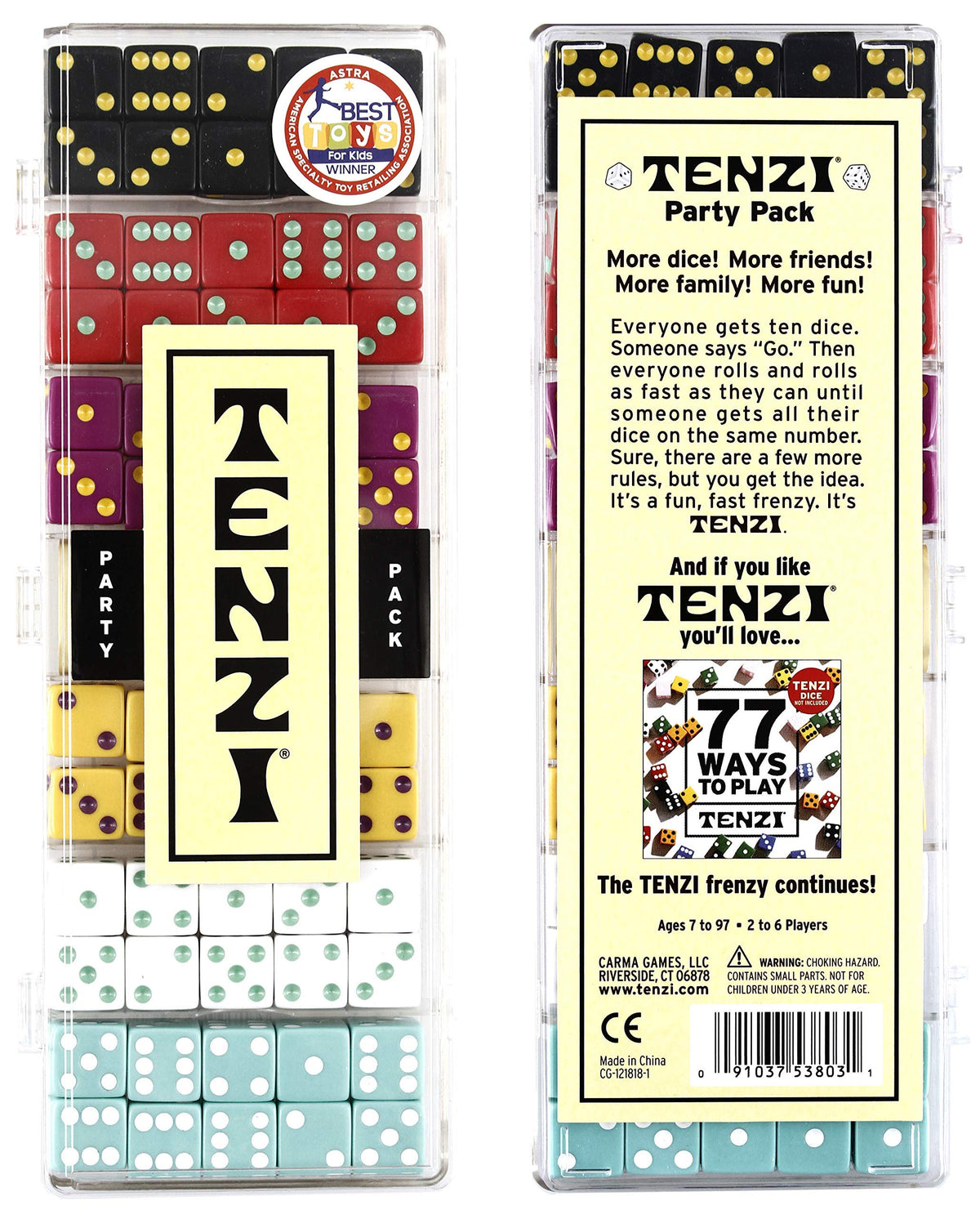 Ideal for parties, sleepovers, and family game nights with TENZI.