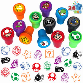 TEOY Mario-themed stampers 24-piece package for party favors