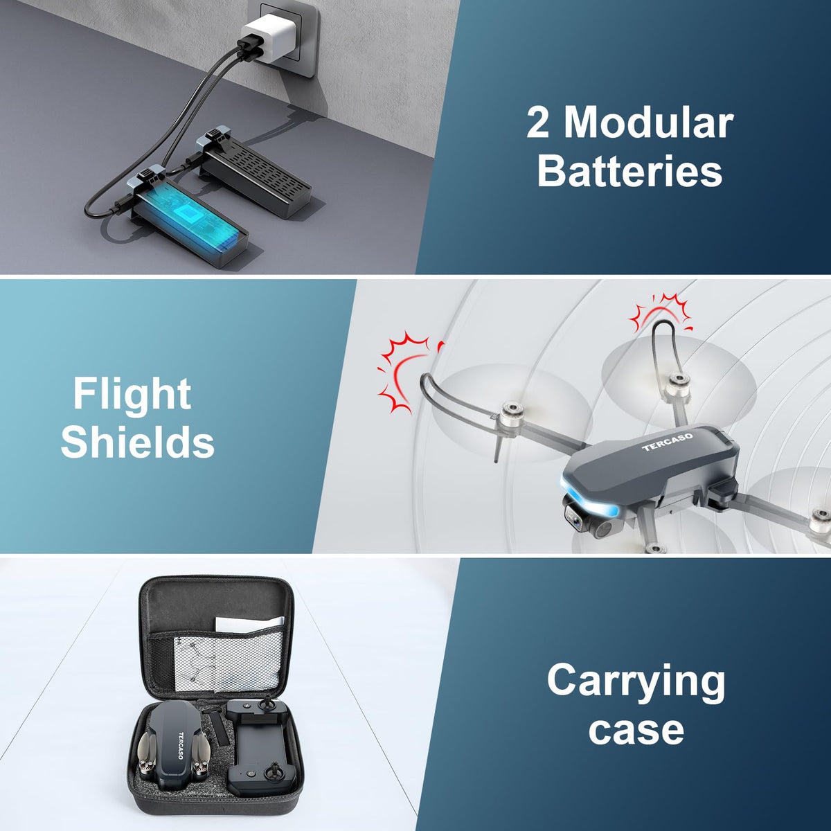 Tercaso drone remote and sky view for dynamic shooting