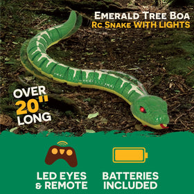 Terra by Battat Emerald Tree Boa LED eyes glow during dim-light adventures.