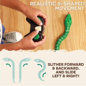 Remote transmitter included for easy steering of the Emerald Tree Boa.