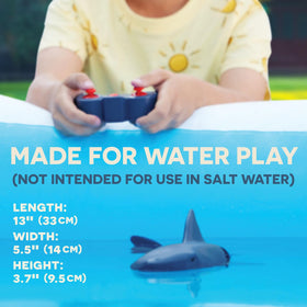 Terra by Battat auto swim mode illustrated for hands-free play