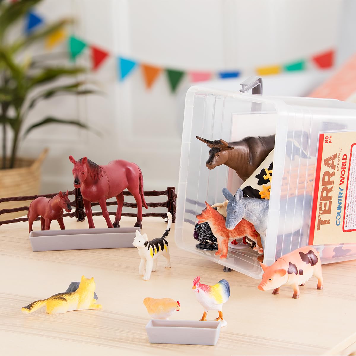 Terra by Battat accessories set enhances pretend play with realistic farm scenes.