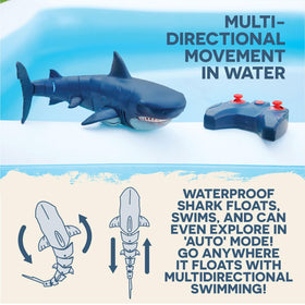 Terra by Battat Great White in water showing lifelike swimming