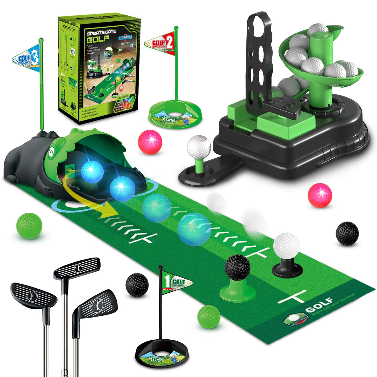 Terramus dino mouth auto returner engaging kids with instant ball return.