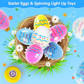 Terramus light-up eggs show spinning, lights, and music for engaging party moments.