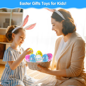 Terramus safe plastic eggs with button batteries ready for immediate use.