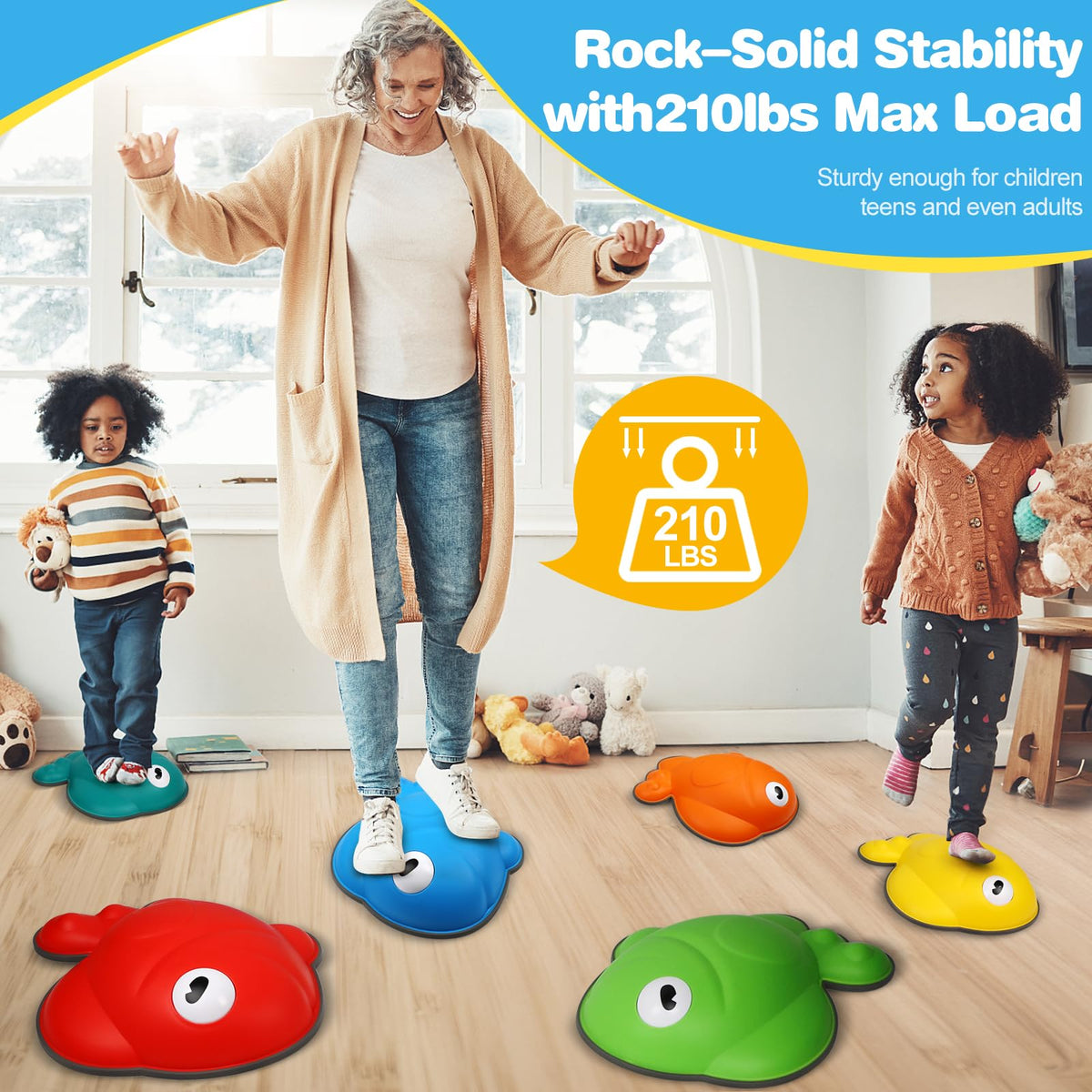 Terranus Goldfish Balance Stones suitable for indoor and outdoor barefoot play.