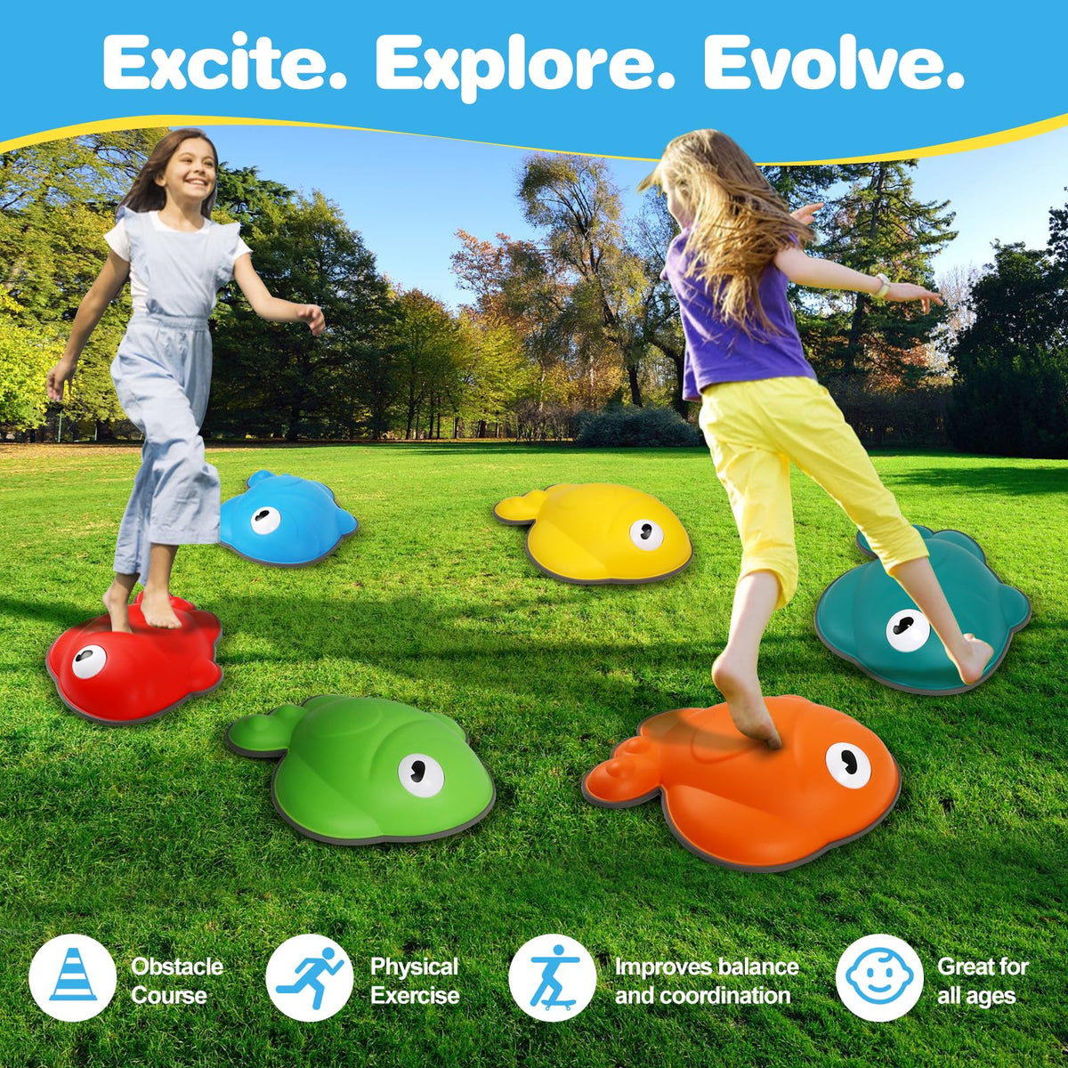 Terranus Goldfish Balance Stones non-slip edge for stable play.
