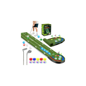 TERRAMUS kids golf putting mat with LED holes for indoor practice