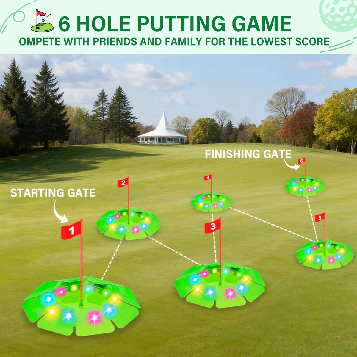 TERRAMUS glow golf fosters inclusive fun for kids and adults alike.