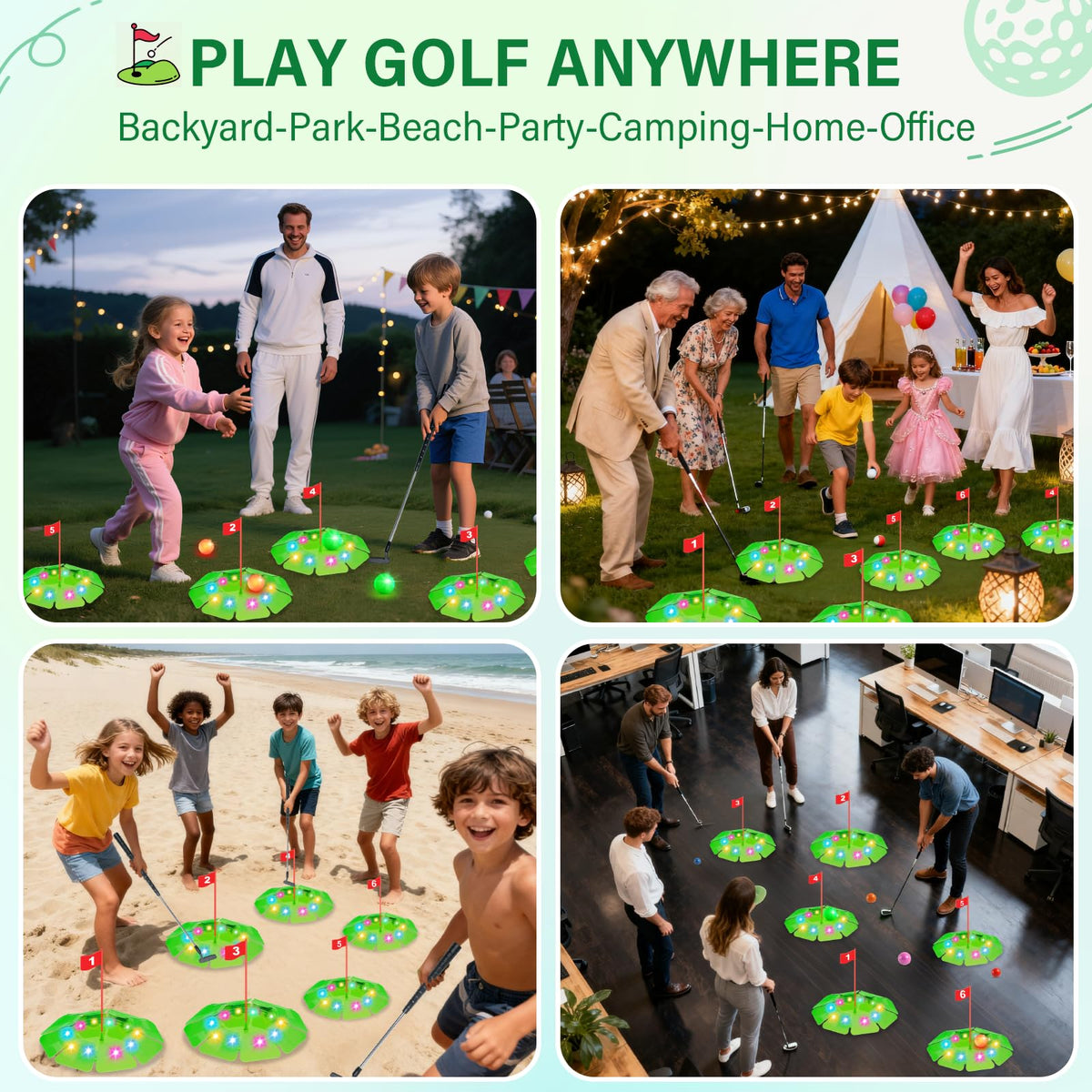 TERRAMUS six-ball set provides ample practice opportunities for family-friendly rounds.