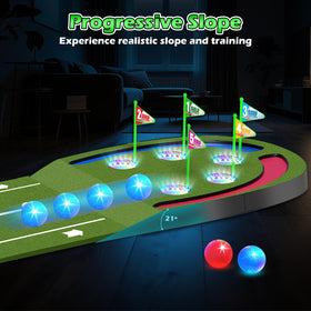 TERRAMUS light-up holes and glowing balls for nighttime play