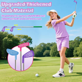 TERRAMUS three-piece adjustable golf clubs grow with your child.