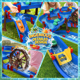 Turtles and ducklings navigate TERRAMUS channel sections for imaginative play.