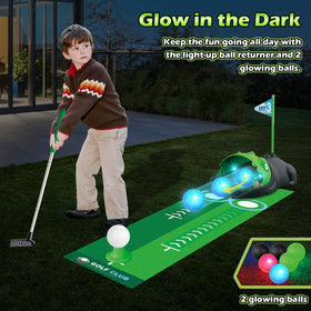 Terramus adjustable-length clubs fit small hands for a growing swing.