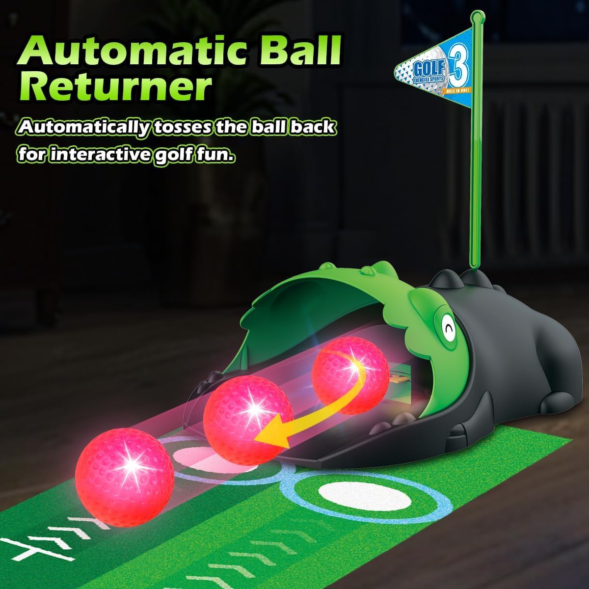 Terramus LED glow balls illuminate nighttime golf play for easy ball tracking.