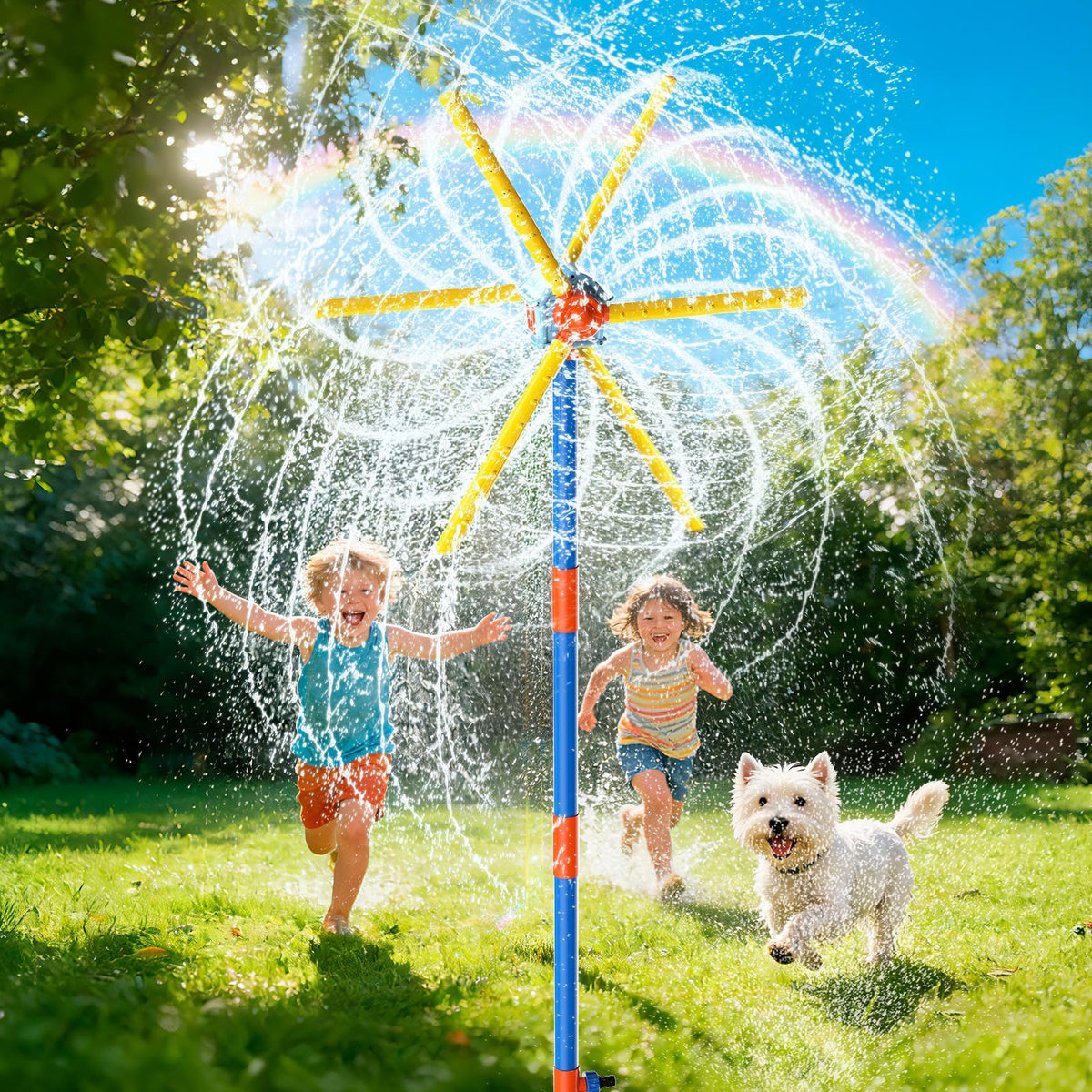 Terramus windmill sprinkler 59-inch spins for cool play