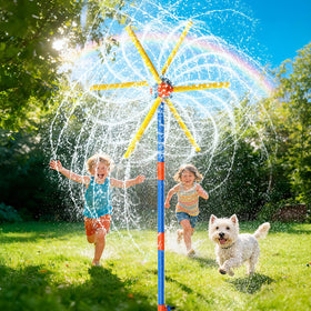 Terramus windmill sprinkler 59-inch spins for cool play