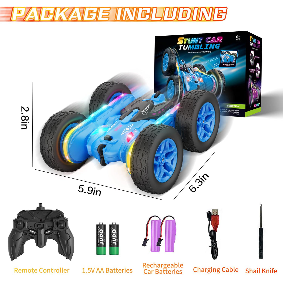 Terucle RC car makes a great gift for kids who love action-packed play.