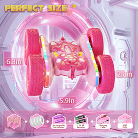 Terucle pink RC car 4WD tires grip diverse surfaces