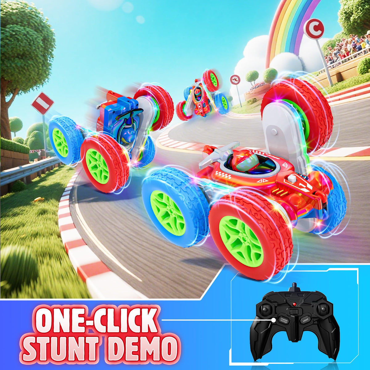 Terucle RC car uses 2.4GHz control for smooth multi-car racing