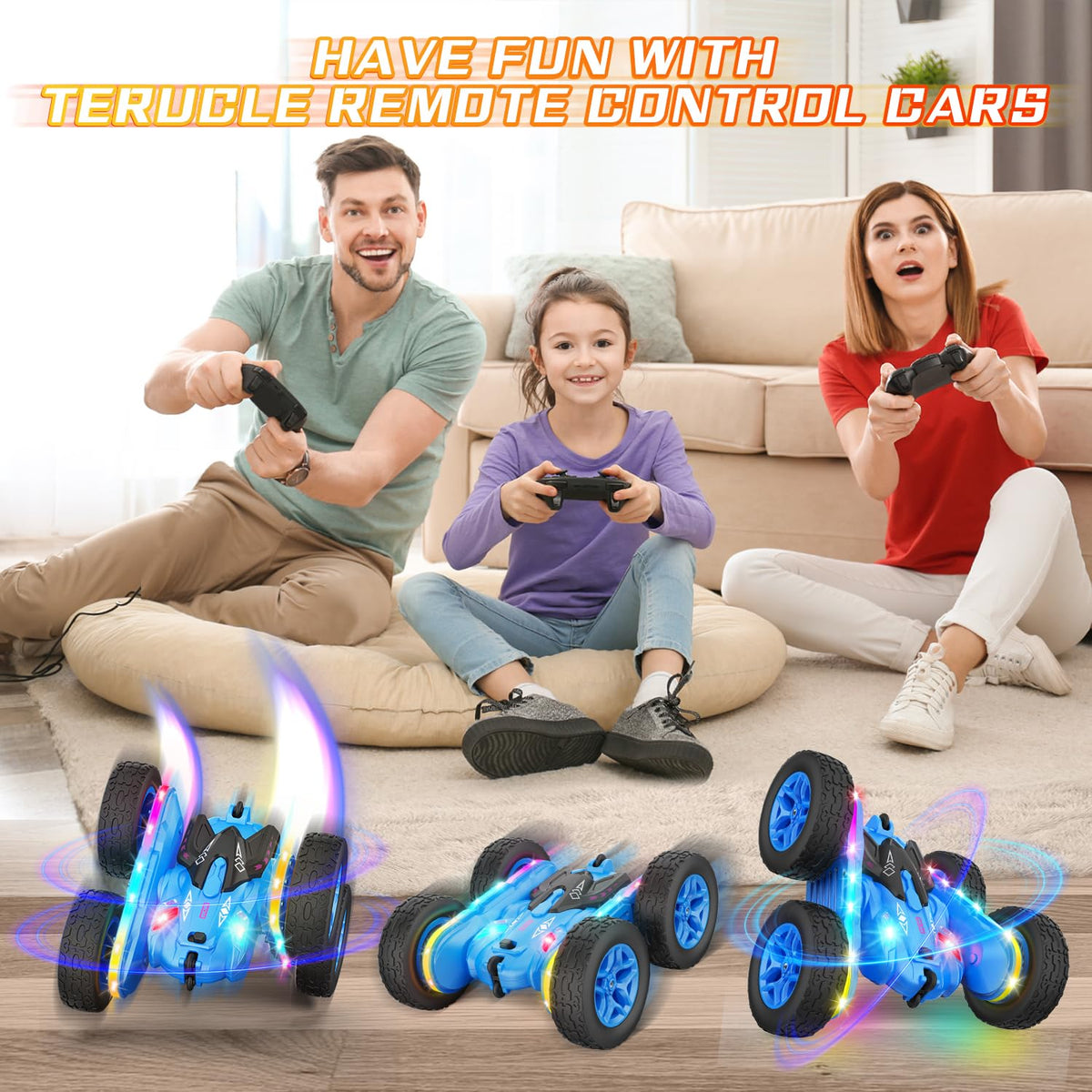 Terucle 2.4GHz system enables interference-free multiplayer racing with friends.