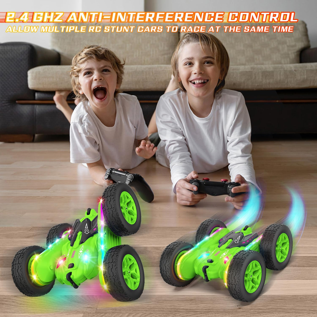 Terucle 360° drift RC car, double-sided for bold flips.