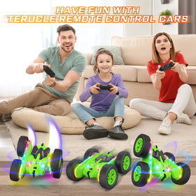 Terucle off-road tires provide grip on sand, grass, and pavement.
