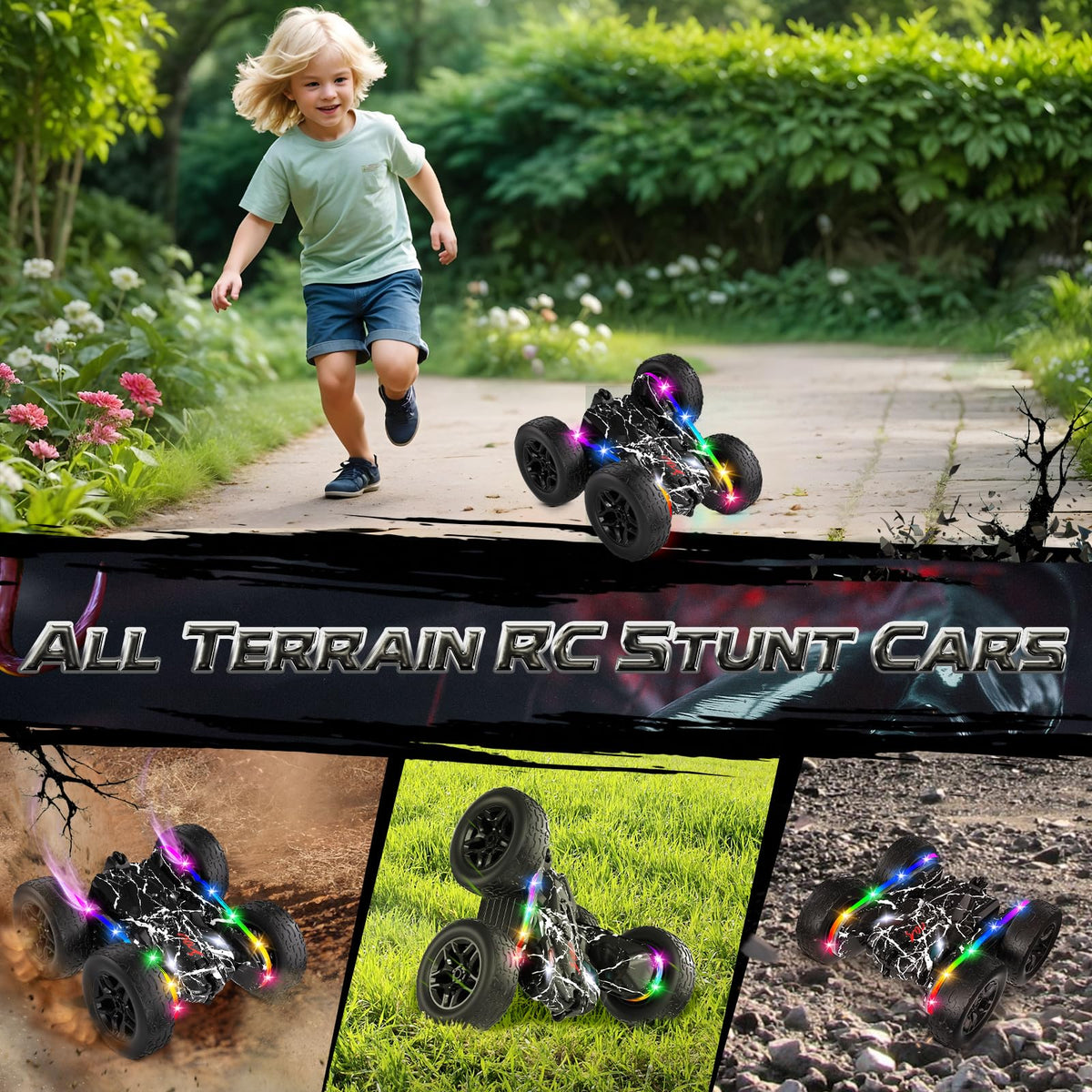 Terucle RC cars use 2.4GHz remote for interference-free multiplayer racing.