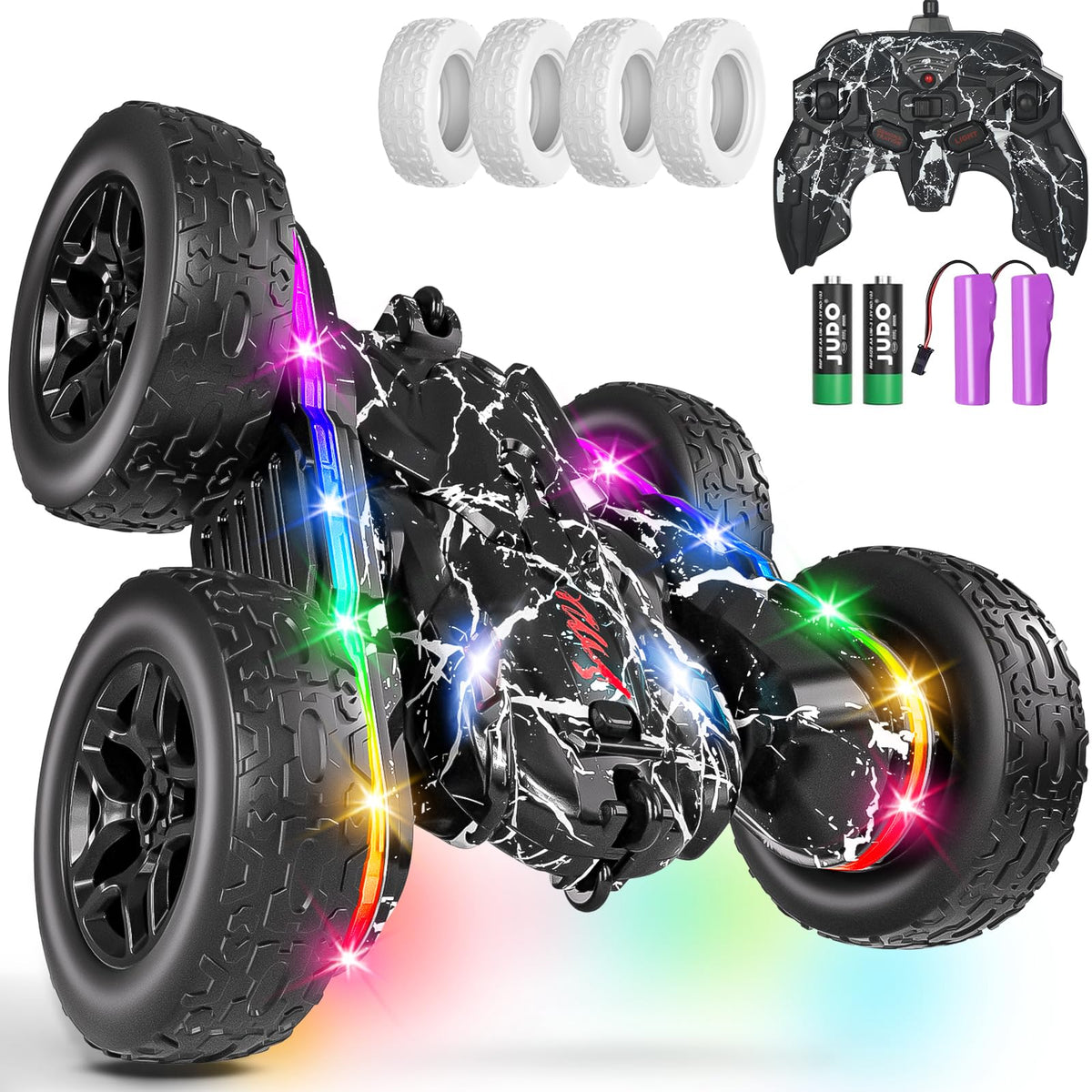 Terucle RC cars with strip lights illuminate night play for vibrant, visible fun.