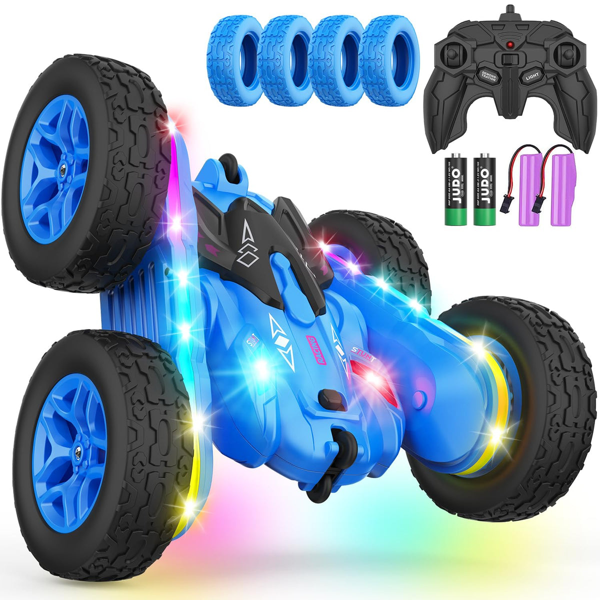 Terucle remote control car with strip lights for vibrant night play and visibility.