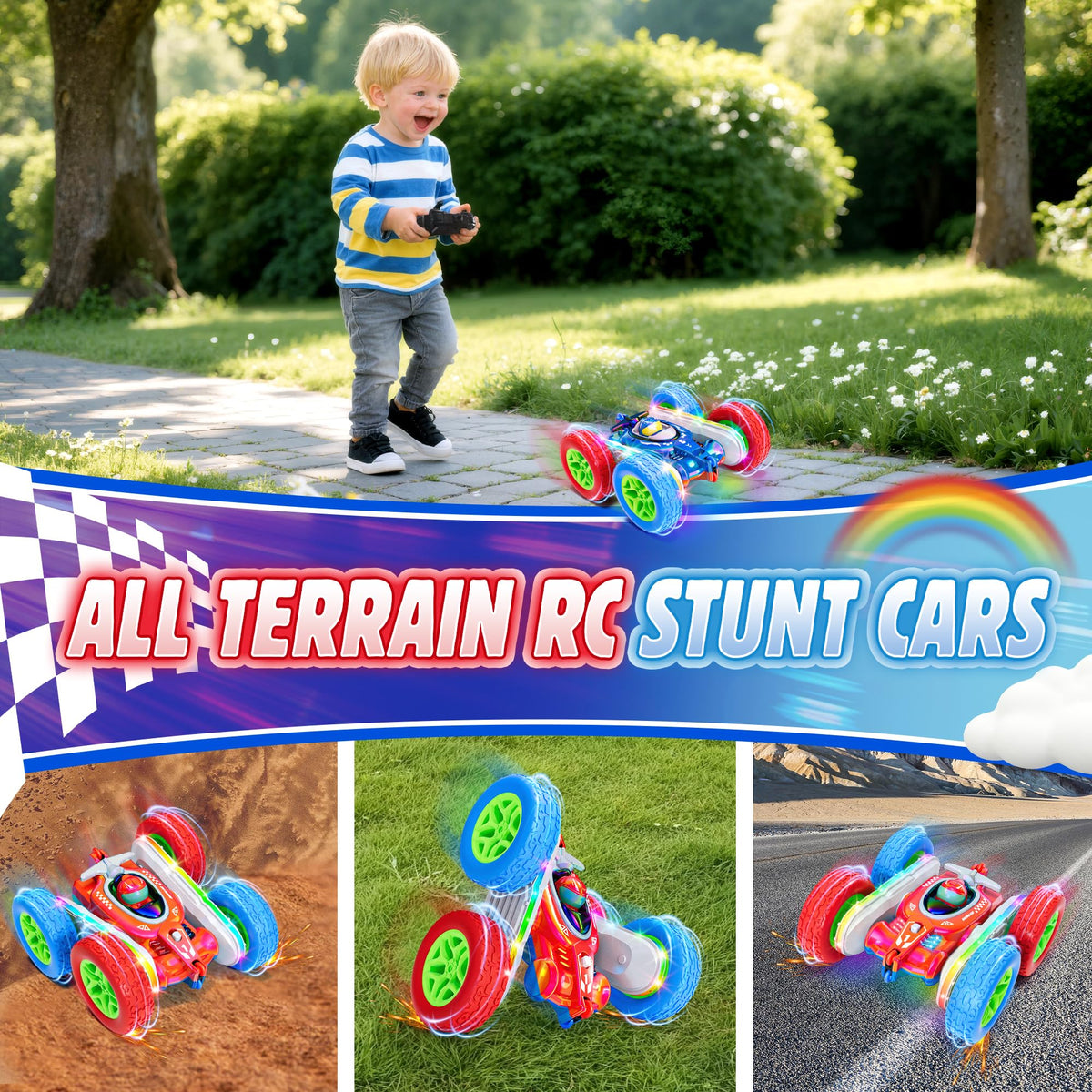 Terucle RC car charges quickly via USB-C for fast play sessions