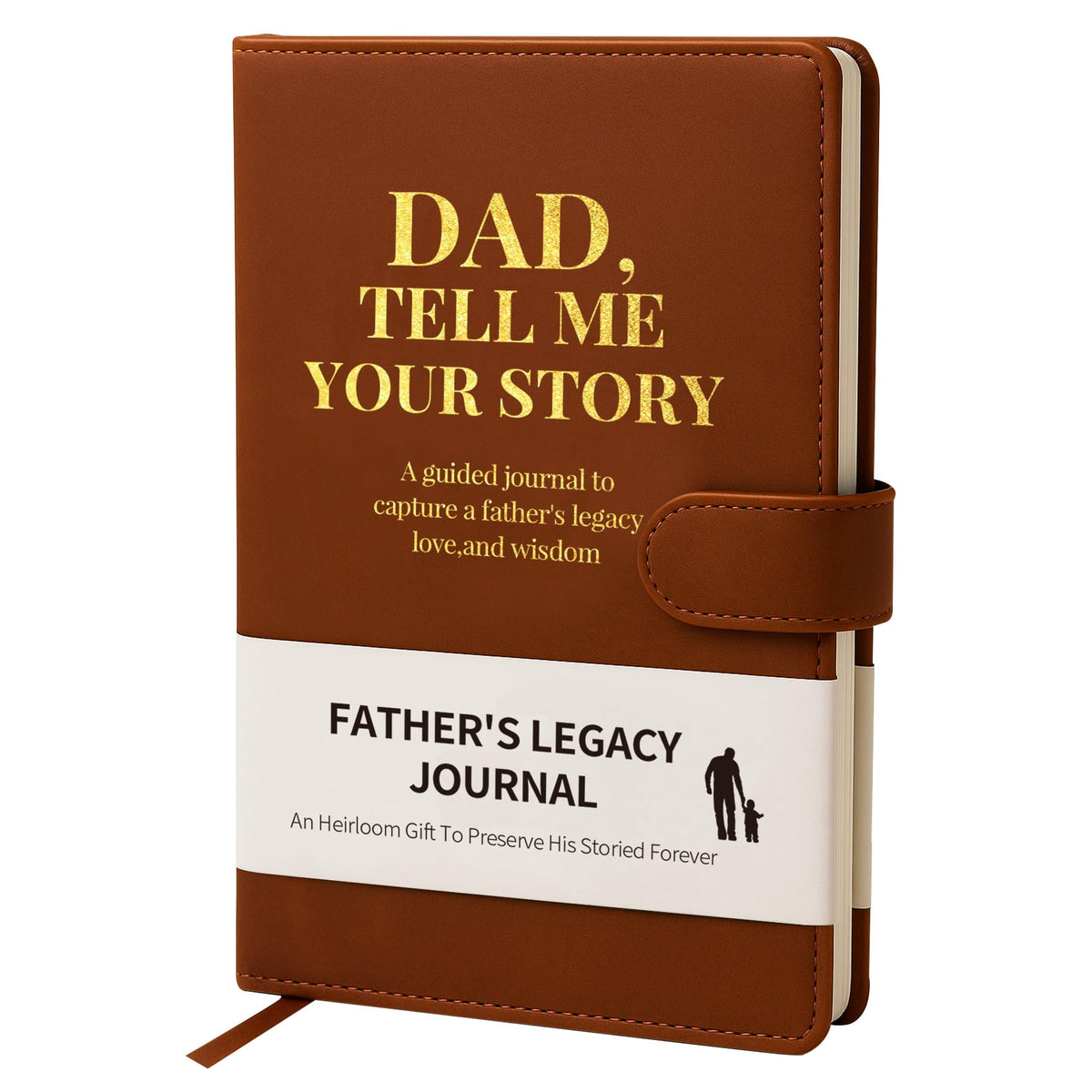 Tesitehi Dad Life Story Journal cover with durable hardcover for lasting keepsake.