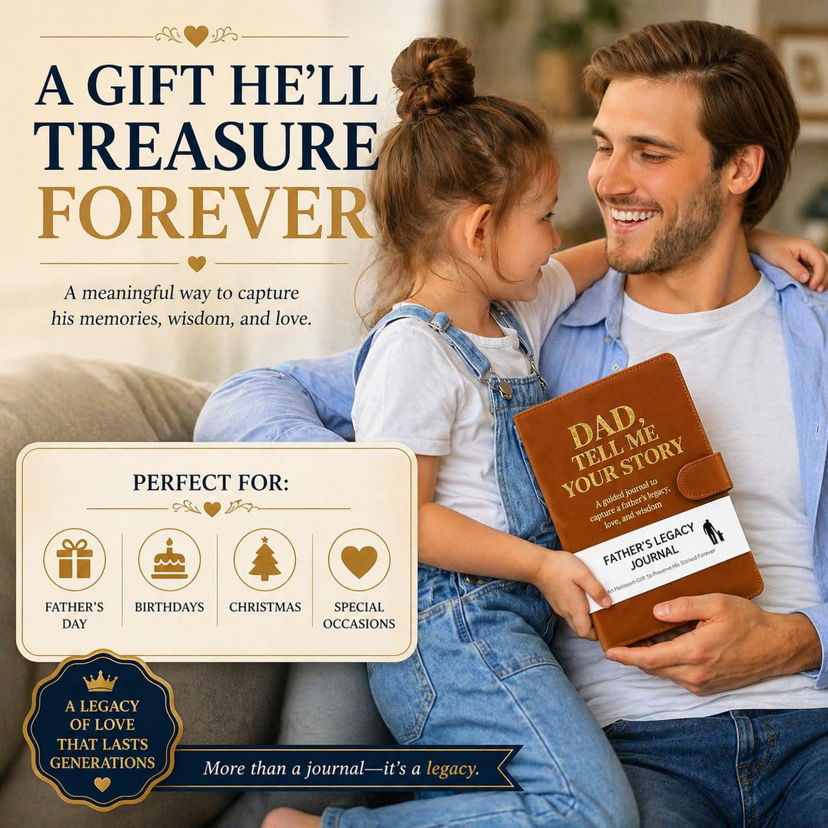 Tesitehi family legacy keepsake invites generations to share stories.