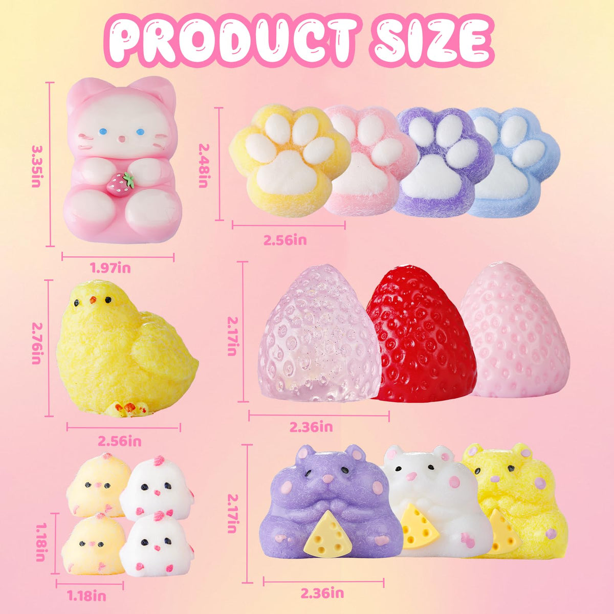 TETEMUN cat paws squishies in multiple colors for fun and stress relief
