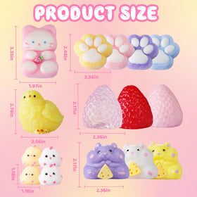 TETEMUN cat paws squishies in multiple colors for fun and stress relief