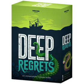 Tettix Games Deep Regrets box art evokes moody strategic horror fishing.