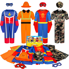 Teuevayl boys muscle-chest costume trunk with organized pretend-play options